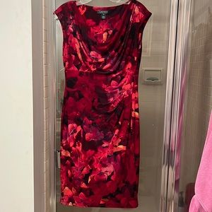 Ralph Lauren red floral dress-8P